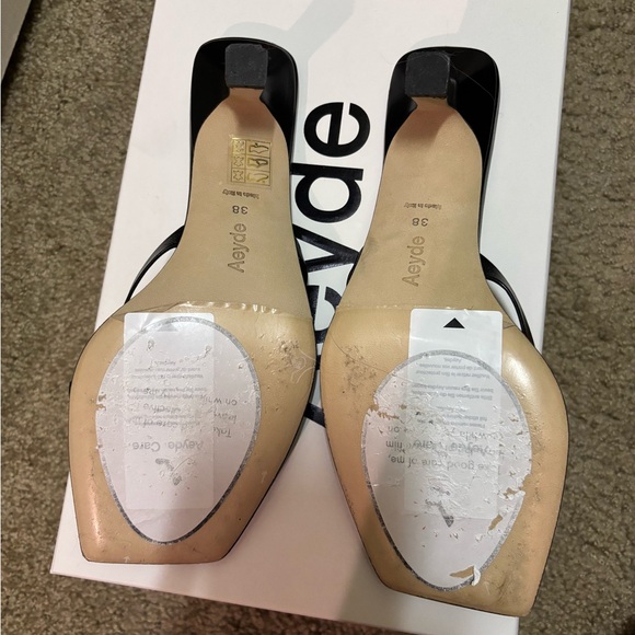 Black Women's Heeled Sandals - Picture 6 of 6